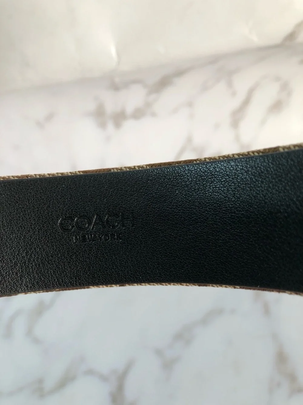 Coach Brown Signature Jacquard Padded Headband - Picture 6 of 10